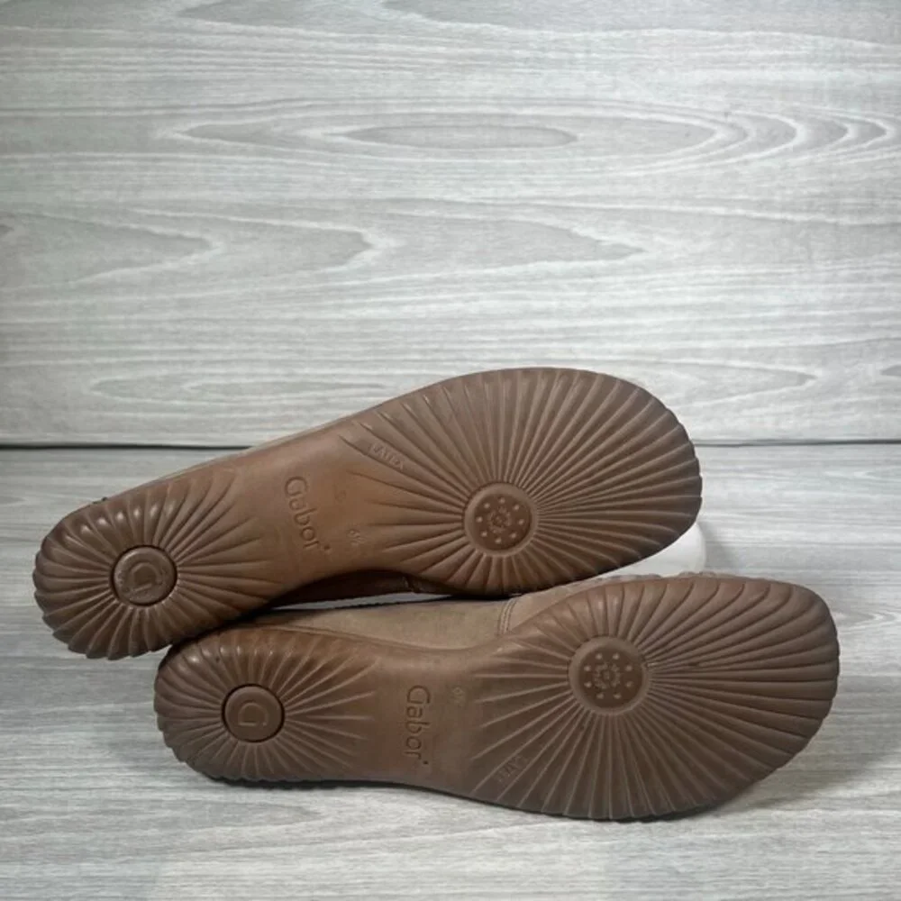 Gabor Moccasins‎ Womens 6.5 Slip On Loafers Brown Leather Comfort Soft Handmade - Picture 11 of 15